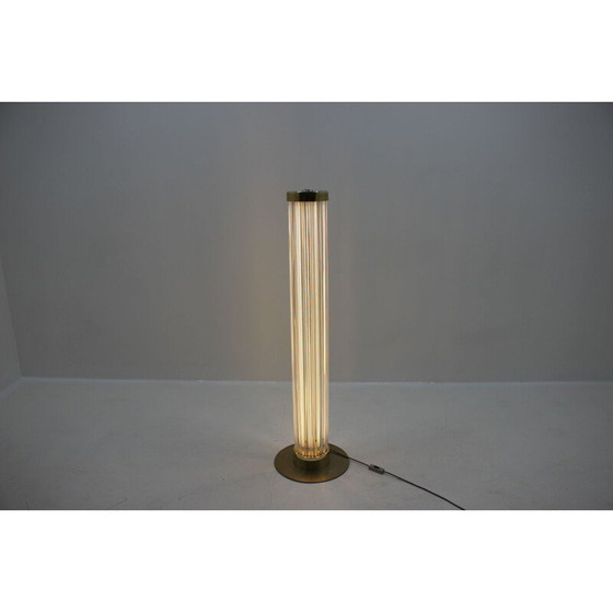 Image 1 of Moderne vintage vloerlamp van messing en glas van Kamenický ŠenovPreciosa, Tsjecho-Slowakije 1960