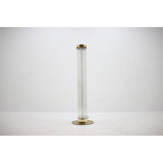 Image 1 of Moderne vintage vloerlamp van messing en glas van Kamenický ŠenovPreciosa, Tsjecho-Slowakije 1960