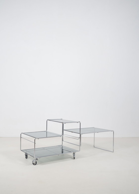 Image 1 of Modulaire Salontafel/Trolley Ontworpen Door Max Sauze, Jaren '70