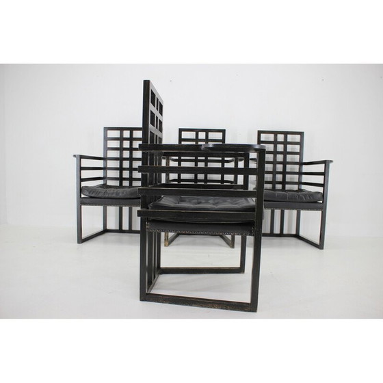 Image 1 of Set van 4 vintage Armloffel fauteuils van Josef Hoffmann voor Wittmann, Oostenrijk