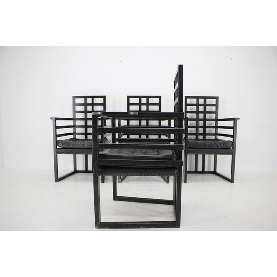 Image 1 of Set van 4 vintage Armloffel fauteuils van Josef Hoffmann voor Wittmann, Oostenrijk