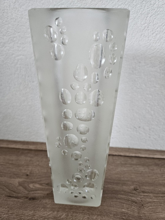 Image 1 of Vintage Glazen Vaas Eryka Trzewik Drost - Zabkowice Glass Works 1971
