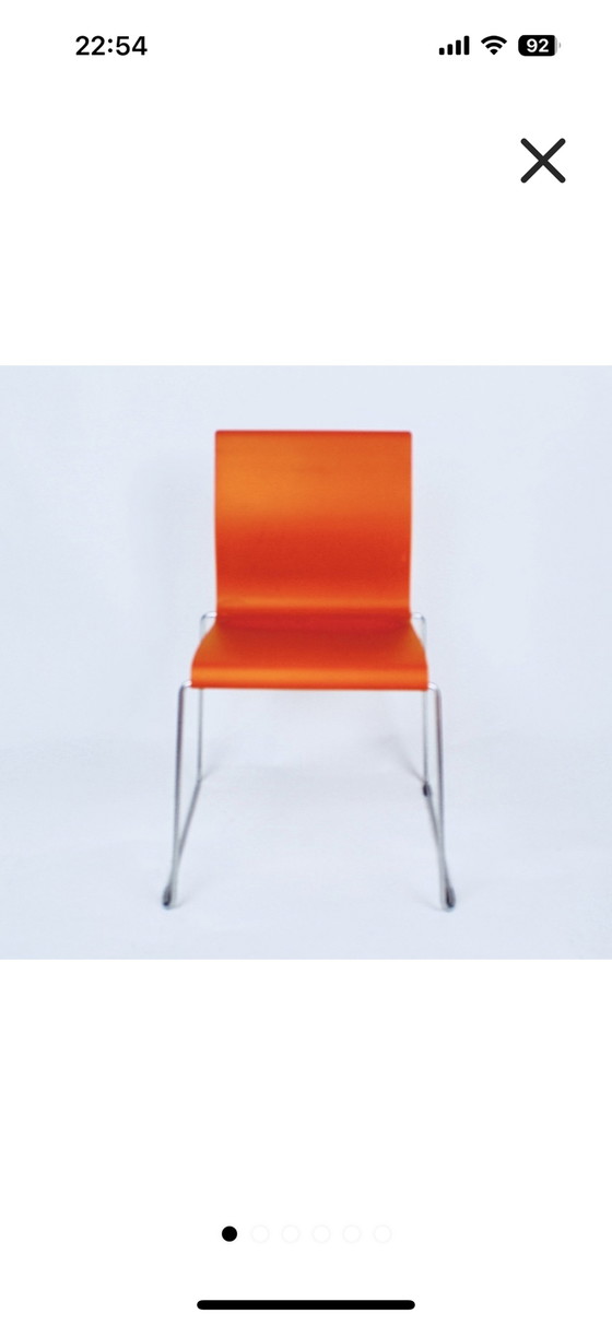 Image 1 of Set van 2 Bla Station stoelen in oranje