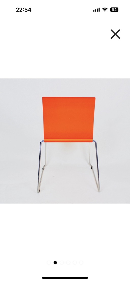 Set van 2 Bla Station stoelen in oranje