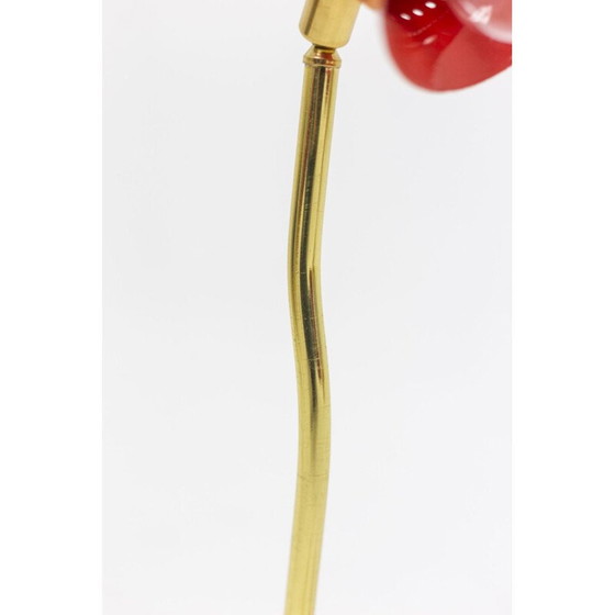 Image 1 of Vintage lamp van geperforeerd plaatstaal en verguld messing van Pierre Guariche, 1950