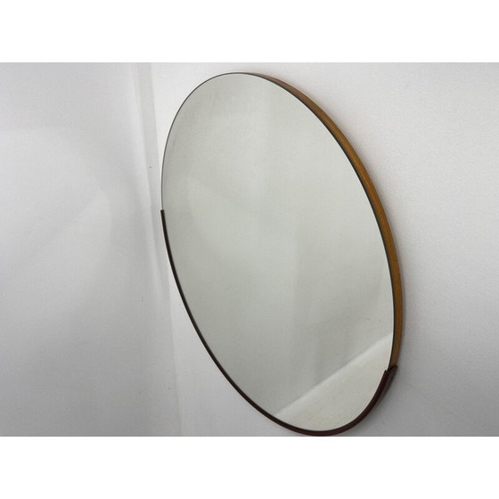 Image 1 of Vintage ronde plastic wandspiegel, Tsjechoslowakije 1970