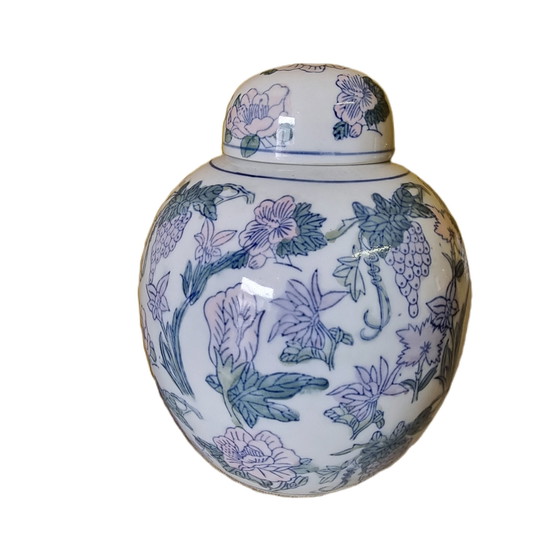 Image 1 of Vintage Chinese Gemberpot Pastelkleuren Jaren 50