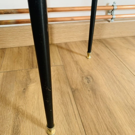 Image 1 of Vintage salontafel van glas en messing, 1960