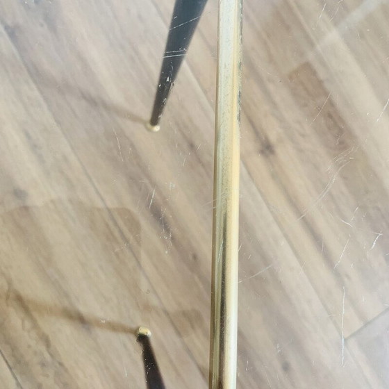 Image 1 of Vintage salontafel van glas en messing, 1960