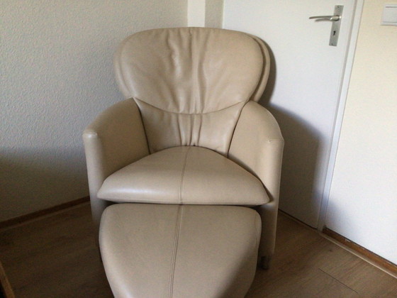 Image 1 of Leolux Fauteuil Excalibur + Hocker