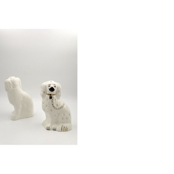 Image 1 of Paar vintage keramische Staffordshire 1378-4 haardhonden van Beswick, Engeland 1960