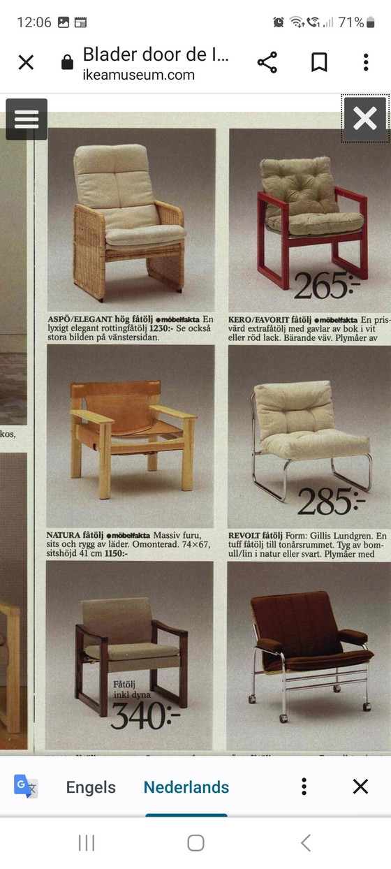 Image 1 of Ikea Diana Safari Chair 1970