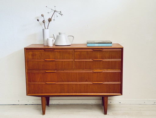 Vintage Deense ladenkast teak