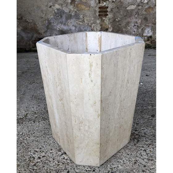 Image 1 of Vintage travertijnen salontafel, Italië 1970