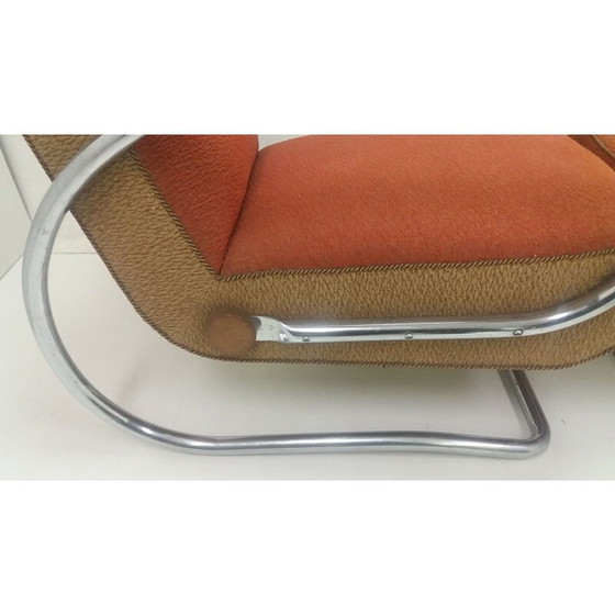 Image 1 of Paar vintage fauteuils model H221 van Jindřich Halabala, Tsjecho-Slowakije 1920