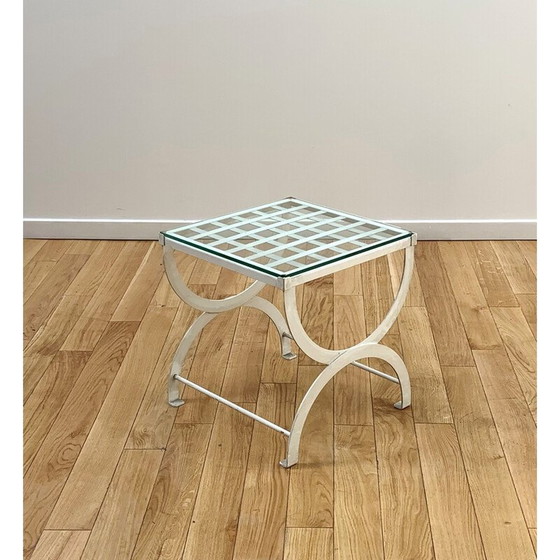 Image 1 of Vintage salontafel van metaal en glas