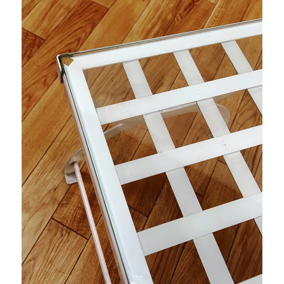 Image 1 of Vintage salontafel van metaal en glas