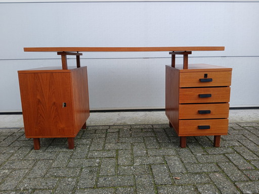 Vintage / Retro Bureau Deens Design In Breedte Verstelbaar 