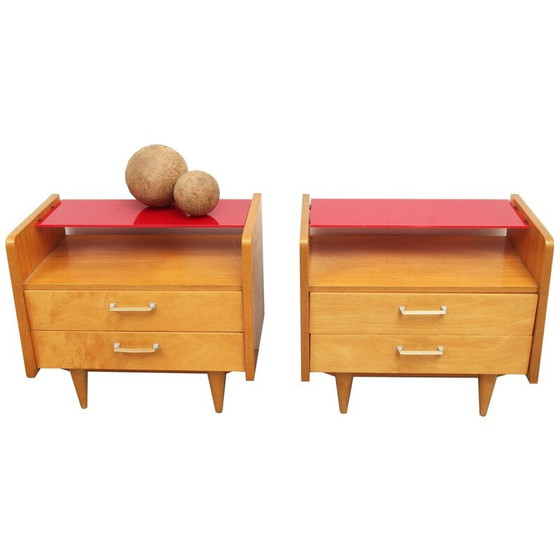 Image 1 of Paar vintage "Duo XS" ladekasten in esdoorn, Duitsland 1950