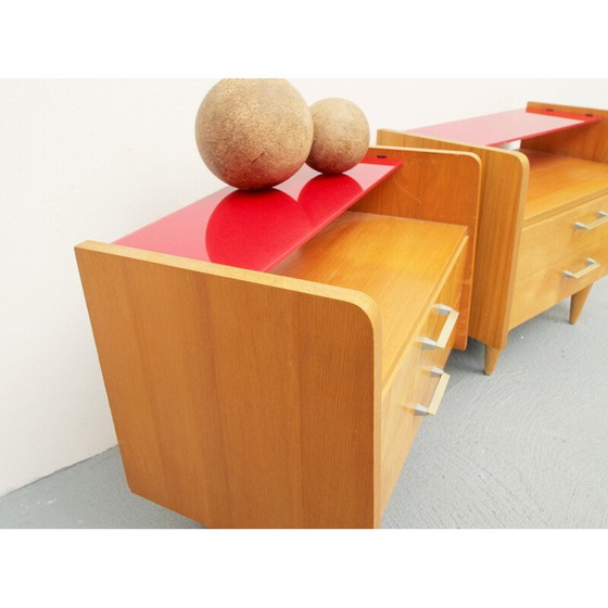 Image 1 of Paar vintage "Duo XS" ladekasten in esdoorn, Duitsland 1950