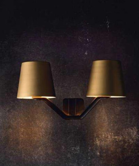 Image 1 of 2X Tom Dixon Base Wall Lamp Messing