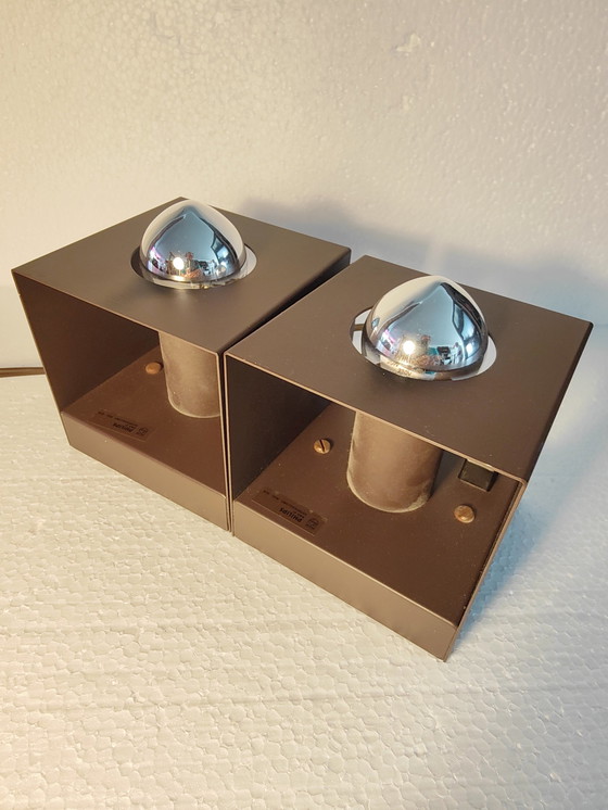 Image 1 of 2z Vintage Philips Nws-65 Kubus tafel/wandlamp