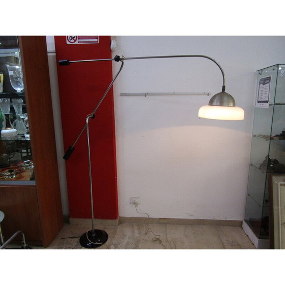 Image 1 of Vintage vloerlamp van verchroomd staal en plexiglas, 1970