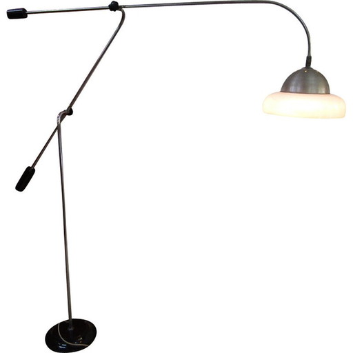 Vintage vloerlamp van verchroomd staal en plexiglas, 1970