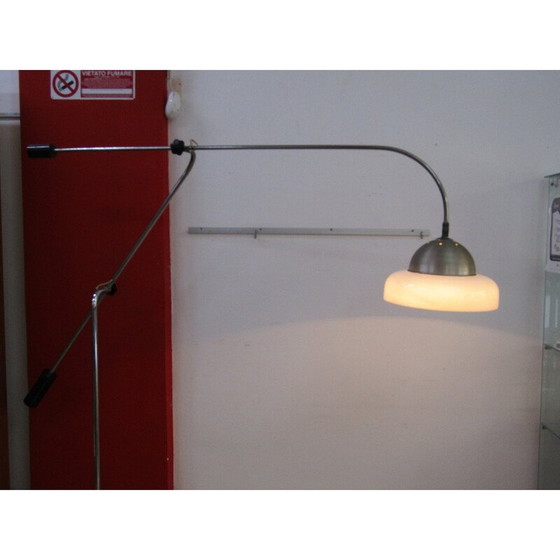 Image 1 of Vintage vloerlamp van verchroomd staal en plexiglas, 1970
