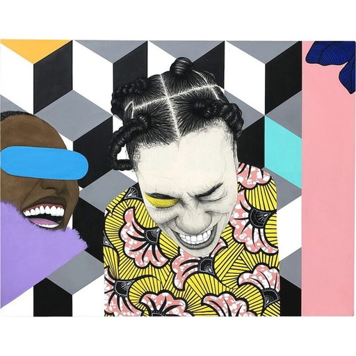 Vintage mix op canvas door Mateo Andrea, 2022