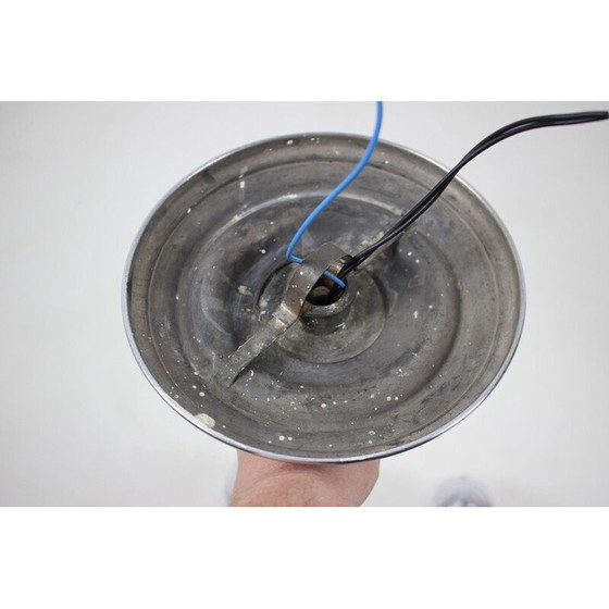 Image 1 of Vintage art-deco metalen kroonluchter, Tsjecho-Slowakije 1930