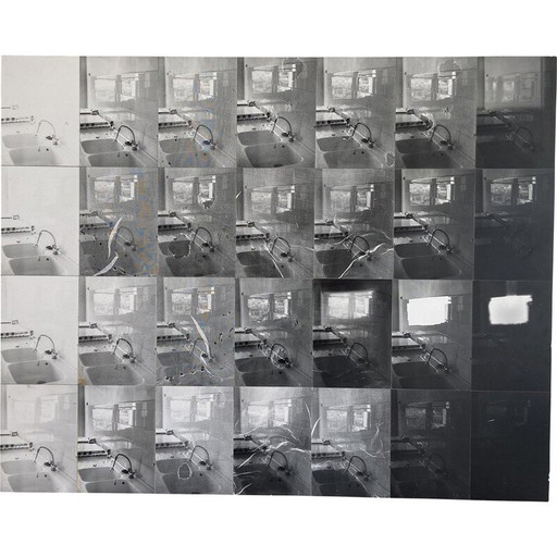 Vintage schilderij "Foto-Montage", 1970