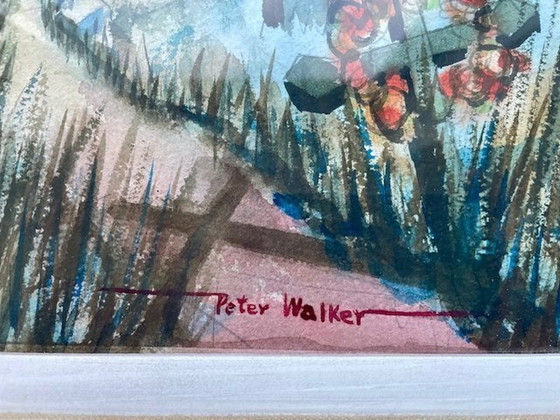 Image 1 of Peter Walker -  "San Francisco Mission" Aquarel