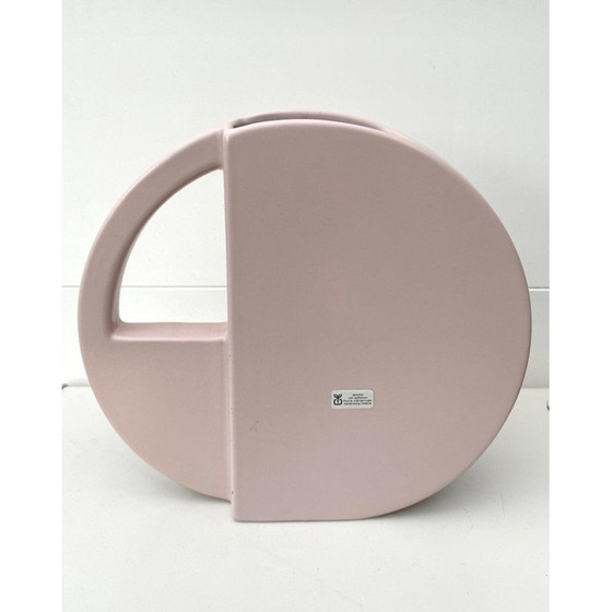 Image 1 of Paar vintage roze vazen van Dorothe van Agthoven voor Flora Keramiek, jaren 1980