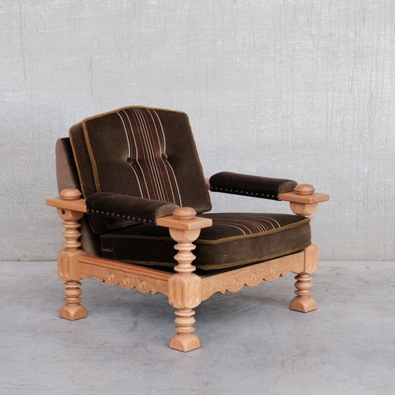 Image 1 of Vintage eikenhouten woonkamer set, Denemarken 1970