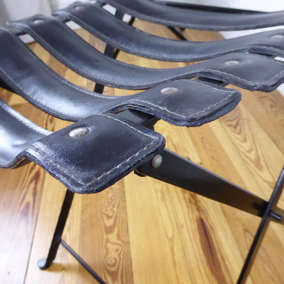 Image 1 of Paar van 2 vintage liner klapstoelen, Frankrijk 1960