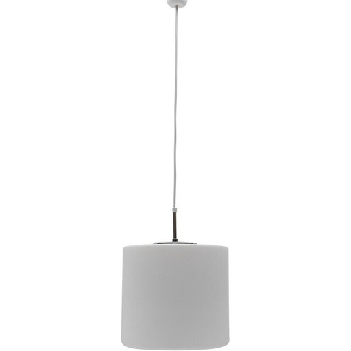 Vintage opaline glazen plafondlamp voor Limburg, Duitsland 1960