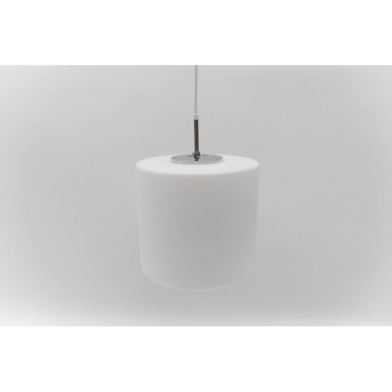 Image 1 of Vintage opaline glazen plafondlamp voor Limburg, Duitsland 1960