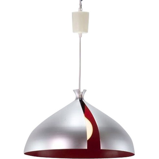 Vintage hanglamp met aluminium kap, 1970-1980