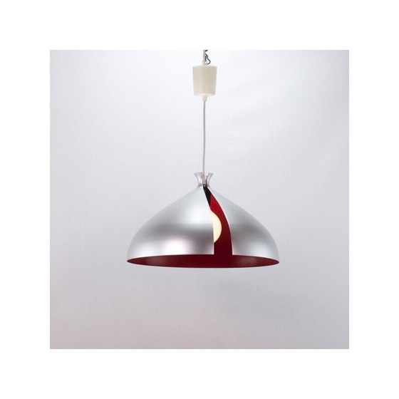 Image 1 of Vintage hanglamp met aluminium kap, 1970-1980