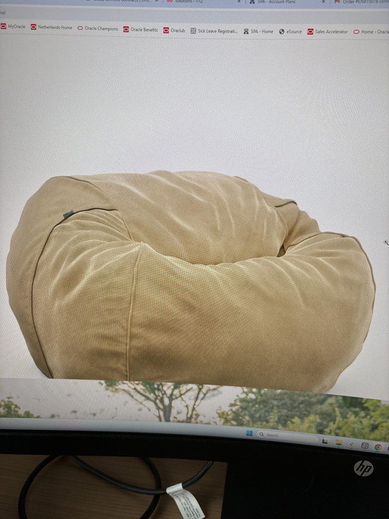 Image 1 of 2x Vetsak Beanbag Medium Velvet Caramel