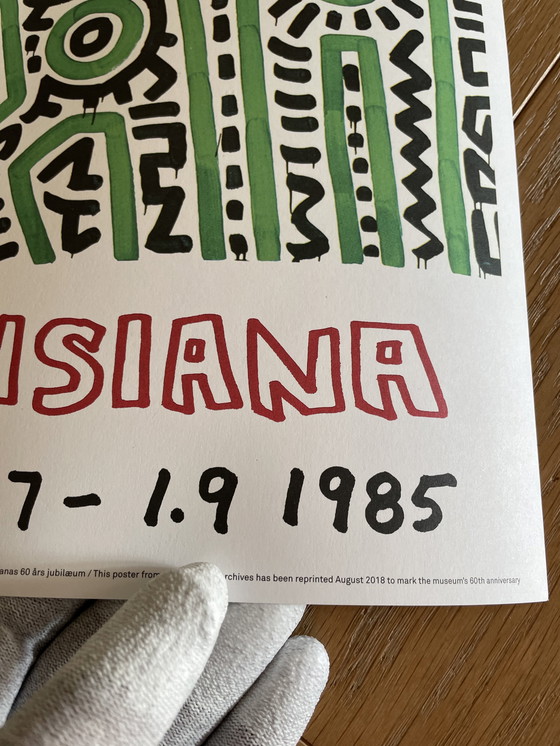 Image 1 of Keith Haring 1958-1990), Homo Decorans, 1985, jubileumposter Louisiana archief, 2018,