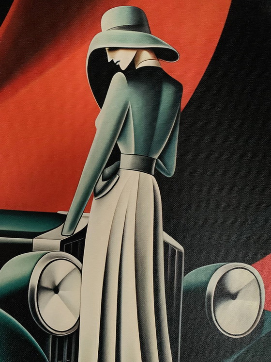 Image 1 of Car Art, High Quality, Limited Edition:  Original Lithographic Colour Giclée-Art: “Rolls Royce, Lady Lempicka" Nr.: 1/10. 