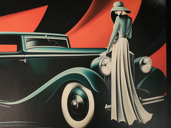 Image 1 of Car Art, High Quality, Limited Edition:  Original Lithographic Colour Giclée-Art: “Rolls Royce, Lady Lempicka" Nr.: 1/10. 