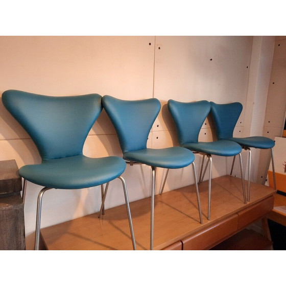 Image 1 of Set van 4 vintage stoelen van Arne Jacobsen voor Fritz Ansen