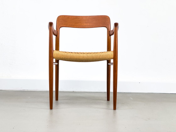 Image 1 of Teakhouten en Papercord Model 56 fauteuil door Niels Otto Møller voor J.L. Møllers, jaren 1960