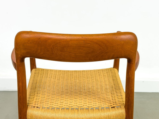 Image 1 of Teakhouten en Papercord Model 56 fauteuil door Niels Otto Møller voor J.L. Møllers, jaren 1960