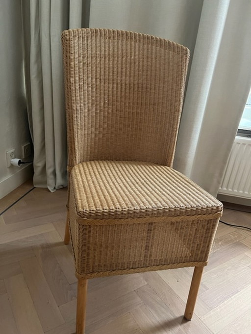 6x Lloyd loom eetkamerstoel