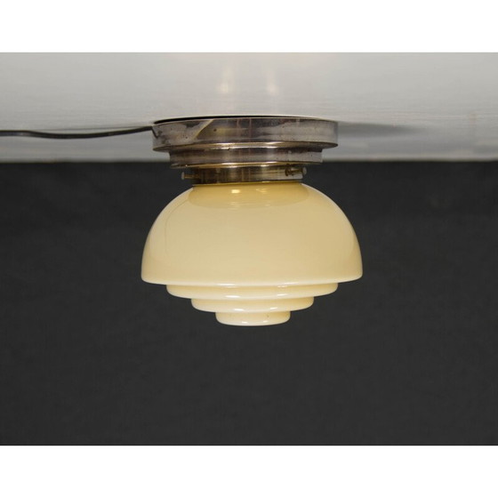 Image 1 of Vintage verchroomde art deco plafondlamp, 1930