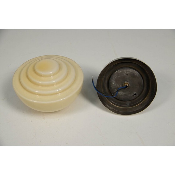 Image 1 of Vintage verchroomde art deco plafondlamp, 1930